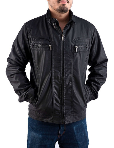 Jaqueta De Couro Motoqueiro Roqueiro Rock N' Roll Preto Frio | Mercado Livre