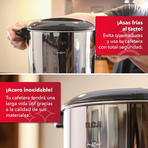 Cafetera Para Eventos Filtro Precolador 40 Tazas 6 Litros