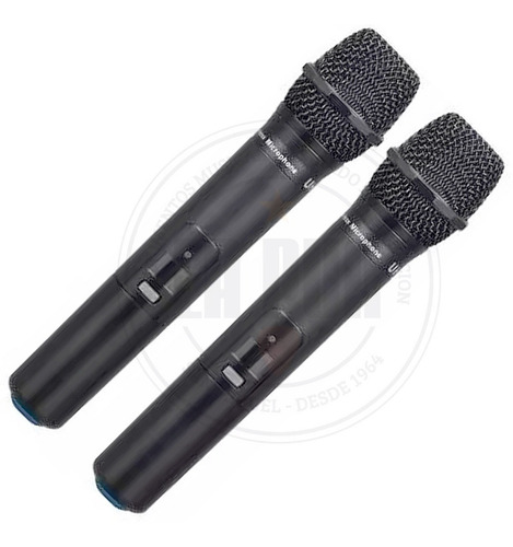 Imagen 3 de 5 de Micrófono Inalámbrico Ross Mu-626 Doble De Mano Uhf