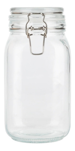 Imagen 2 de 8 de Contenedor Vidrio Hermético Tapa Clip 1.5 Lt Frasco Brocal