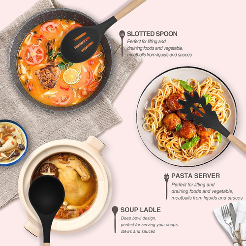 Juego De Utensilios De Cocina De 12 Piezas Antiadherentes De