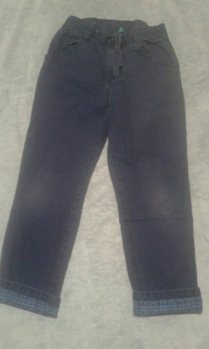 Pantalón Azul Marino Benetton Talla 7-8 Años Escolar