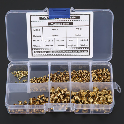 Corn Rivets 650pcs Brass Eyelets Hollow Metal Buttonhole