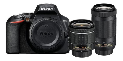 Imagen 1 de 4 de  Nikon Kit D3500 + lente 18-55mm VR + lente 70-300mm G ED DSLR color  negro