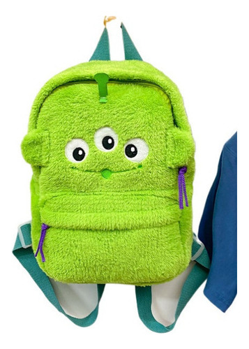 Mochila Infantil Lindo Peluche Monsters University Color Verde