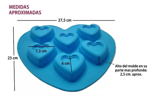 Molde Silicona Corazones 3 Diseños