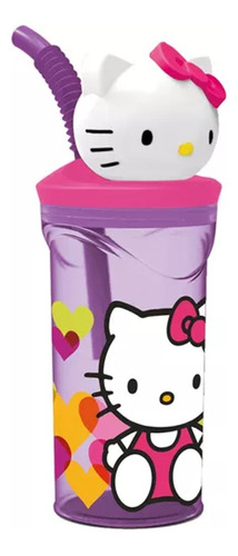 Vaso Sorbete Infantil 360ml Con Figura 3d Escolar Color Hello Kitty