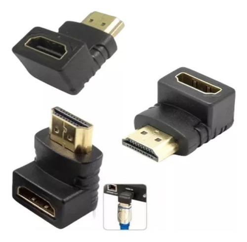 Adaptador Hdmi Macho A Hdmi Hembra Tipo L