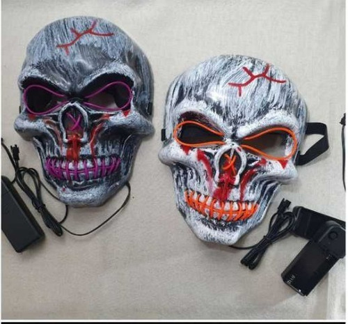 Mascara Halloween Calavera Led 