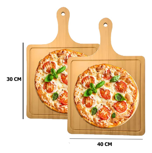 X2 Tabla Picoteo De Madera Picoteo Tabla De Cocina 30x40cm