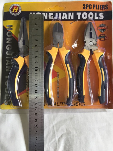 Imagem 2 de 8 de Alicates Kit 03 Peças Isolados Alta Resistêcia