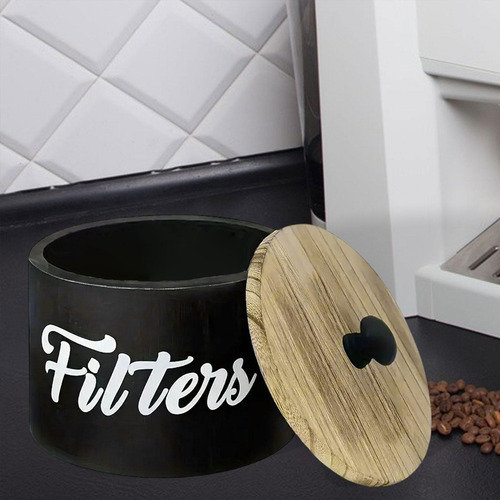 Soporte Para Filtro De Café De Granja, Bote De Cocina Negro