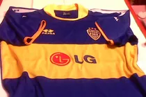 Comprar Boca Juniors Camiseta En Tela De Polyamida Talle L Manga Corta-hermoso Diseño- Medidas Amplias-excelente Estado!!!!