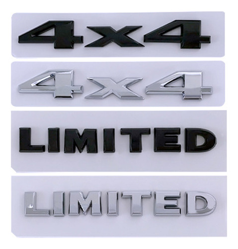 Para Jeep 4x4 Letter Logo 3d Metal Tailgate Badge Sticker