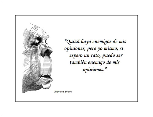 Jorge Luis Borges , Cuadro, Poster, Afiche    M002