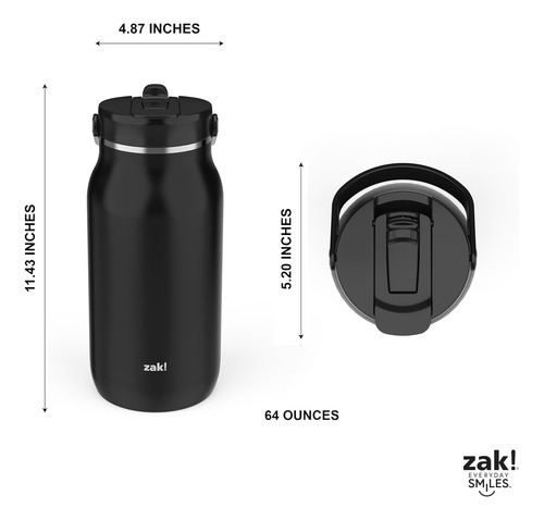 Zak Designs Harmony Botella De Agua 2 En 1 Para Viajes O En