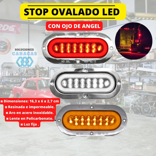 Stop Ovalados Led Con Ojo De Angel 
