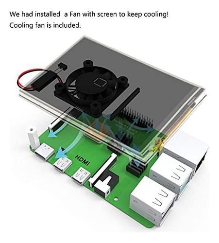 Para Raspberry Pi 4, Pantalla Táctil Tft De 3,5 Pulgadas Con