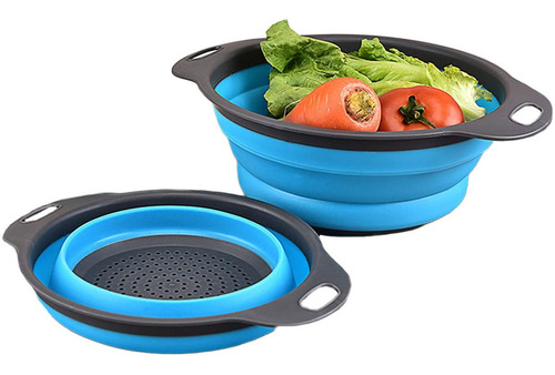 Colador Cocina Plegable Escurridor Verduras Frutas Silicon