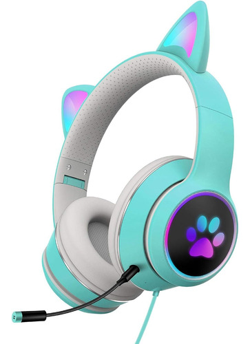 Auriculares Para Niños. Orejitas De Gato. Divertidos. Luces.