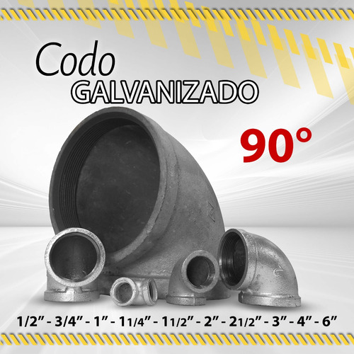 Codo Galvanizado 90° - Desde 1/2  A 6 Pulgadas 