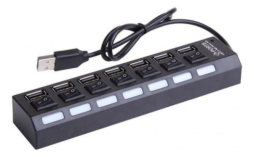 MĂșltiple Adaptador A 7 Puertos Usb 2.0 Convertidor Divisor