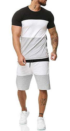 Conjunto De 2 Piezas Para Hombre Y Pantalones Cortos Deporti