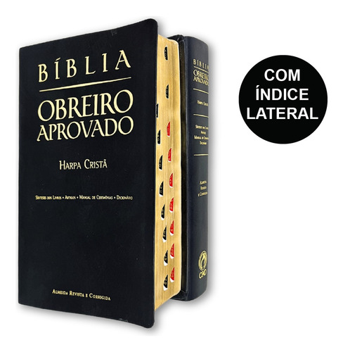 Bíblia Obreiro Aprovado C/ Harpa Média Índice Bíblia Sagrada