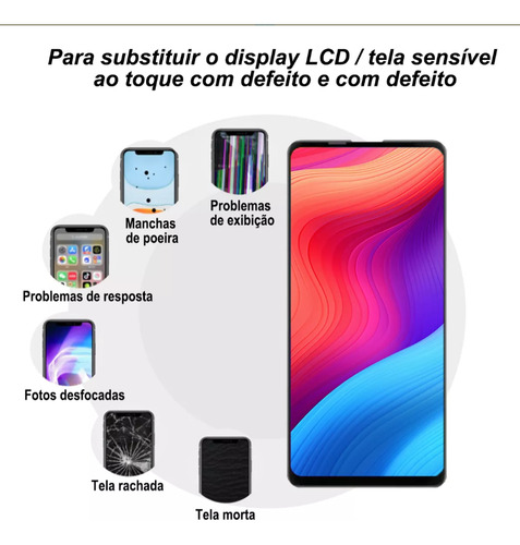 Tela Frontal Display Para Xiaomi Mi 9 Lite Ori Oled + Cola