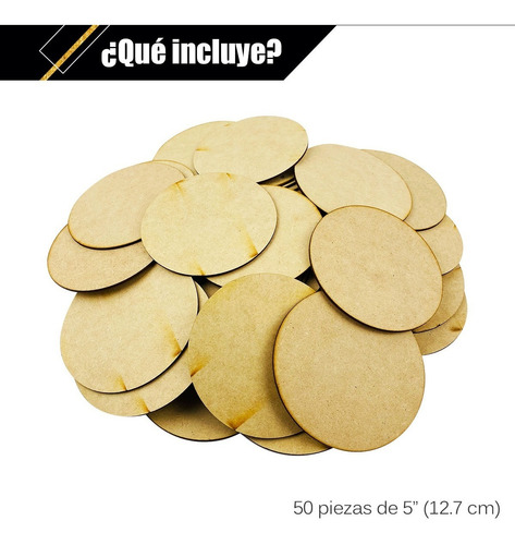 Imagen 5 de 7 de Círculos Madera Mdf Corte Láser Multiusos Varios Tamaños