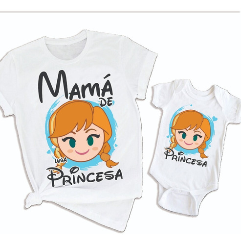 Dúo Playera Y Pañalero Día De Las Madres Frozen Ana