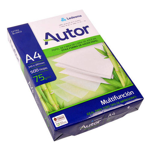 Caja De Resma De Papel X 5 Unidades Marca Autor. 75 Gramos 