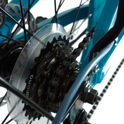 Imagen 5 de 9 de Bici Plegable Sbk Rod 20 Shimano 6 Vel Freno Discos Luces