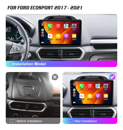Auto Estéreo 4+32gb Para Ford Ecosport 2017-2021 Carplay Gps Ford Ecosport 2017-2021