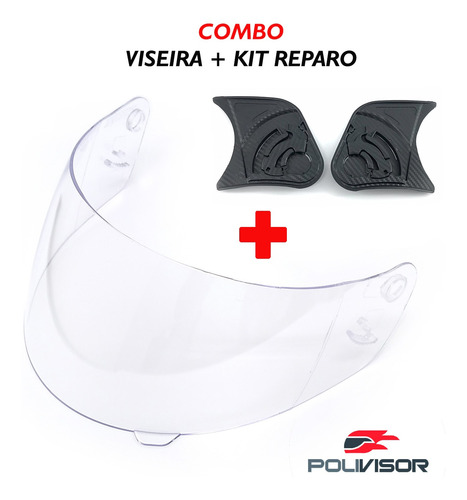 Viseira Injetada 2.2mm E Kit Reparo Ebf E0x New Spark