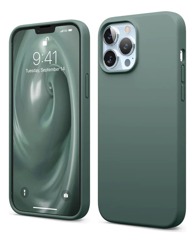 Funda Para iPhone 14 Pro De Silicona Liquida + Vidrio
