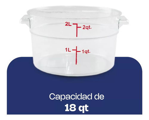 Recipiente Policarbonato Redondo 2 Qt Caledonia Repore-2