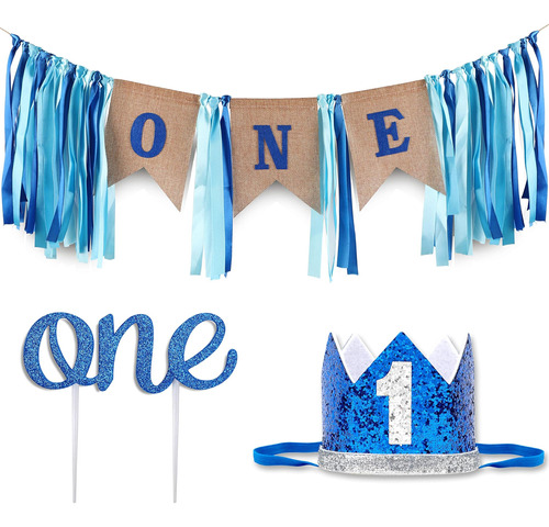 Decoraciones Para Primer Cumpleaños De Bebé Con Corona, Deco