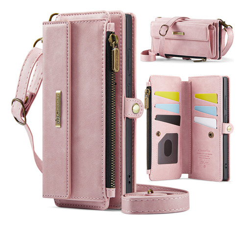 Funda De Piel Tipo Cartera Con Cierre Cruzado For Samsung Galaxy S25 Ultra S25 Plus S25 Plus S25 Con Bloqueo Rfid