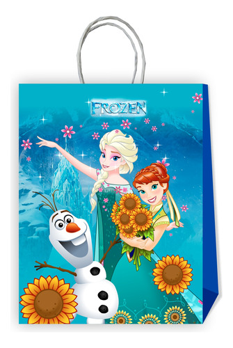Pack 6 Bolsas De Papel Sorpresa Cumpleaños Frozen #d2