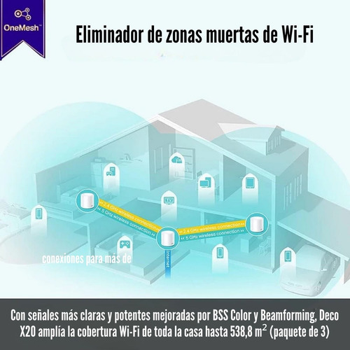 Sistema Wi-fi Mesh Tp-link Deco X20 (3-pack) Ax1800