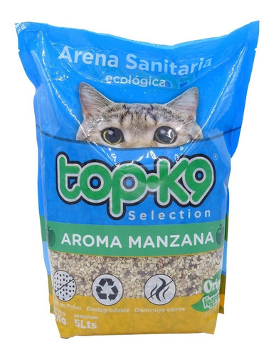 Arena De Gatos Ecológica 2 Kilos Aromas Topk9 x 2kg de peso neto