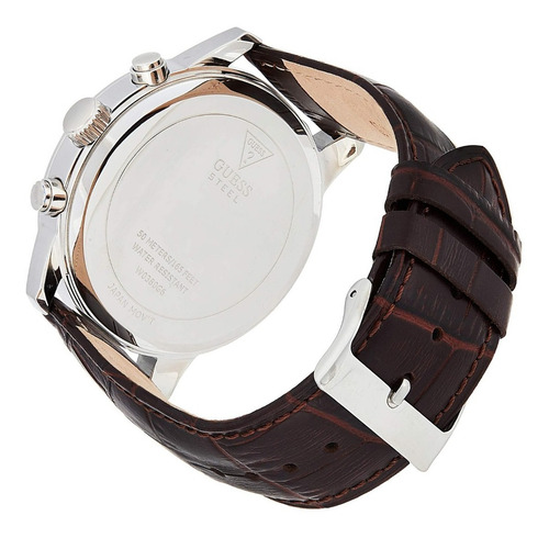 Reloj Guess W0380g6 Cronografo 100 Acero Cristal Duro Cuero