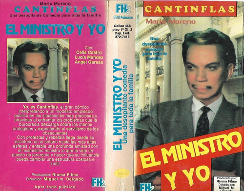 El Ministro Y Yo Vhs  Mario Moreno Cantinflas 1976