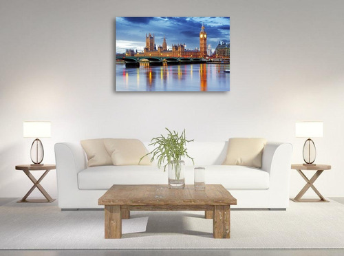 Cuadro Canvas Londres Big Ben Skyline & Reflejos 65x100cm
