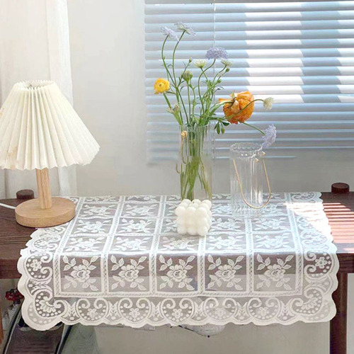 Mantel De Encaje Retro Rectangular Para Mesa De Café Y Comed