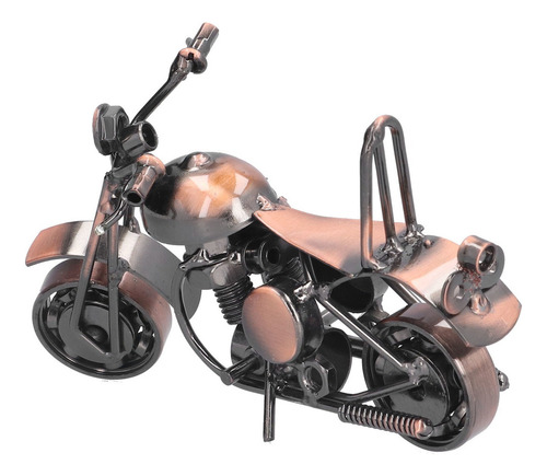 Modelo De Moto De Metal Retro Bronce Pequeño Clásico Exquisi
