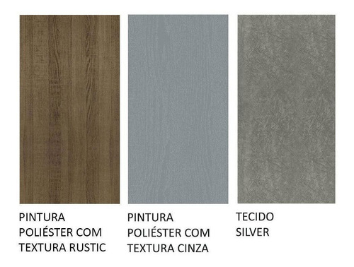 Sala Jantar Mesa Tampo Madeira 6 Cadeiras Madesa Hanna Rcs Cor Rustic/Cinza/Silver