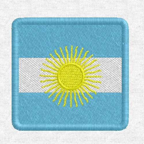 Matriz Bordado Parche Gorra Bandera 6x6 Argentina + Regalo 