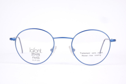 Marco Lentes Ópticos Lafont L230 Round Metal Blue Azul 41mm